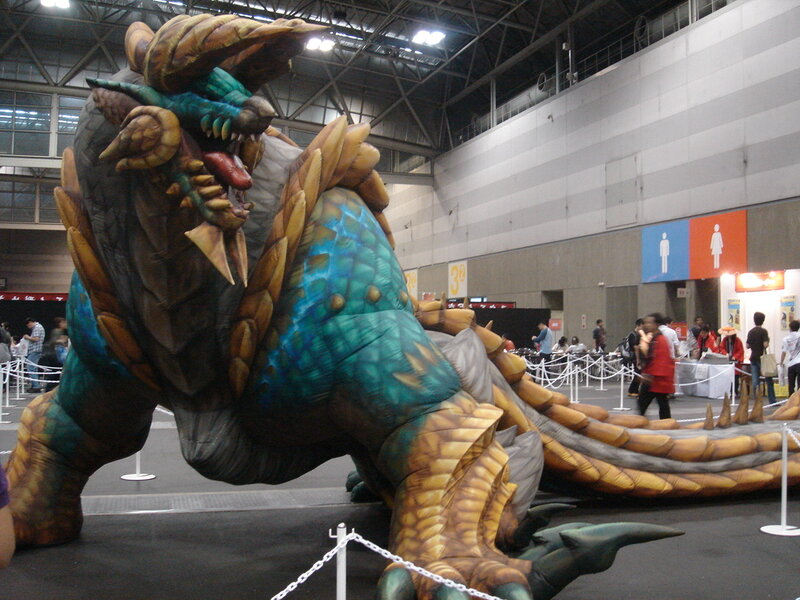 Large monster statue at convention