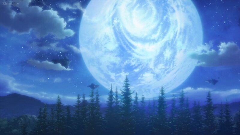 Large Moon over Forest