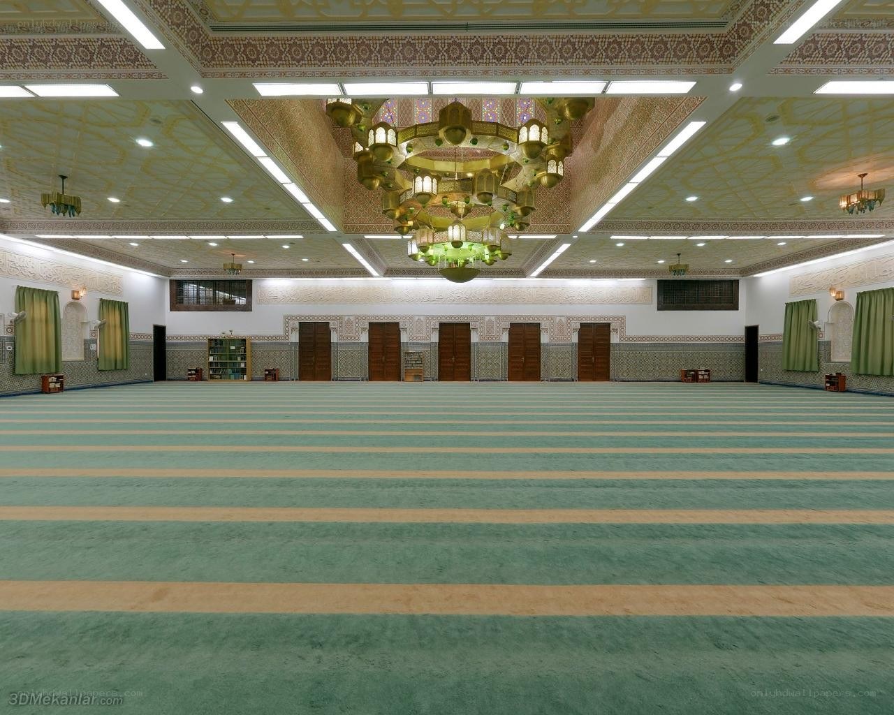 Large mosque prayer hall