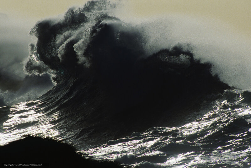 Large Ocean Wave — Black, Dramatic