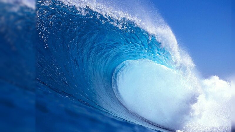 Large Ocean Wave — Blue, Afternoon