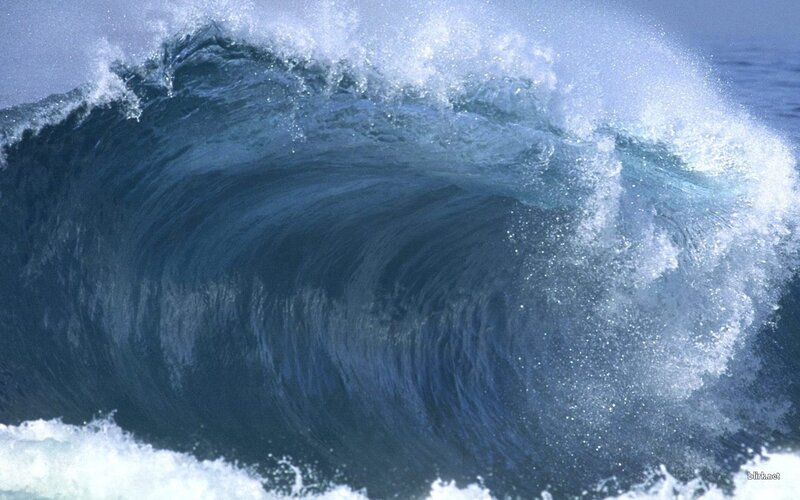 Large Ocean Wave — Foam, White