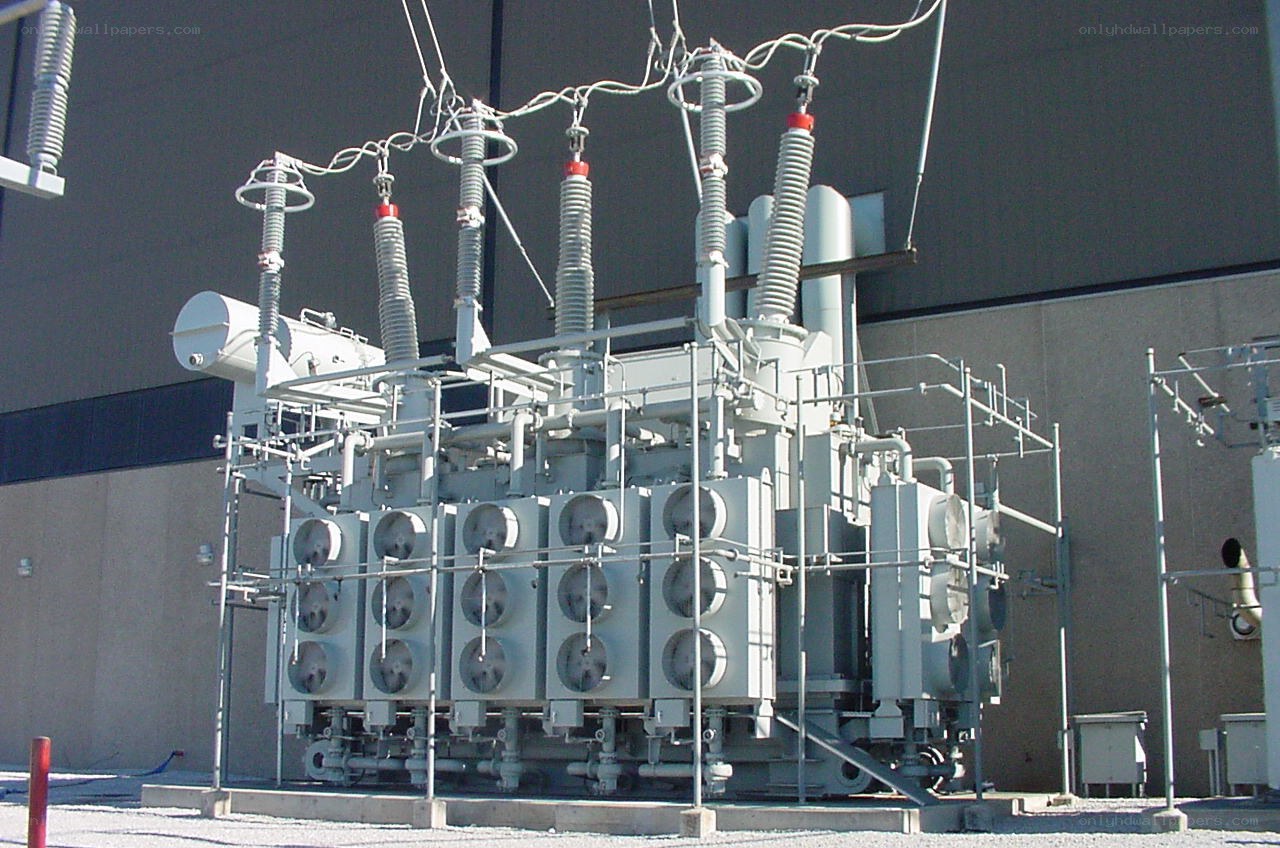 Large outdoor electrical transformer
