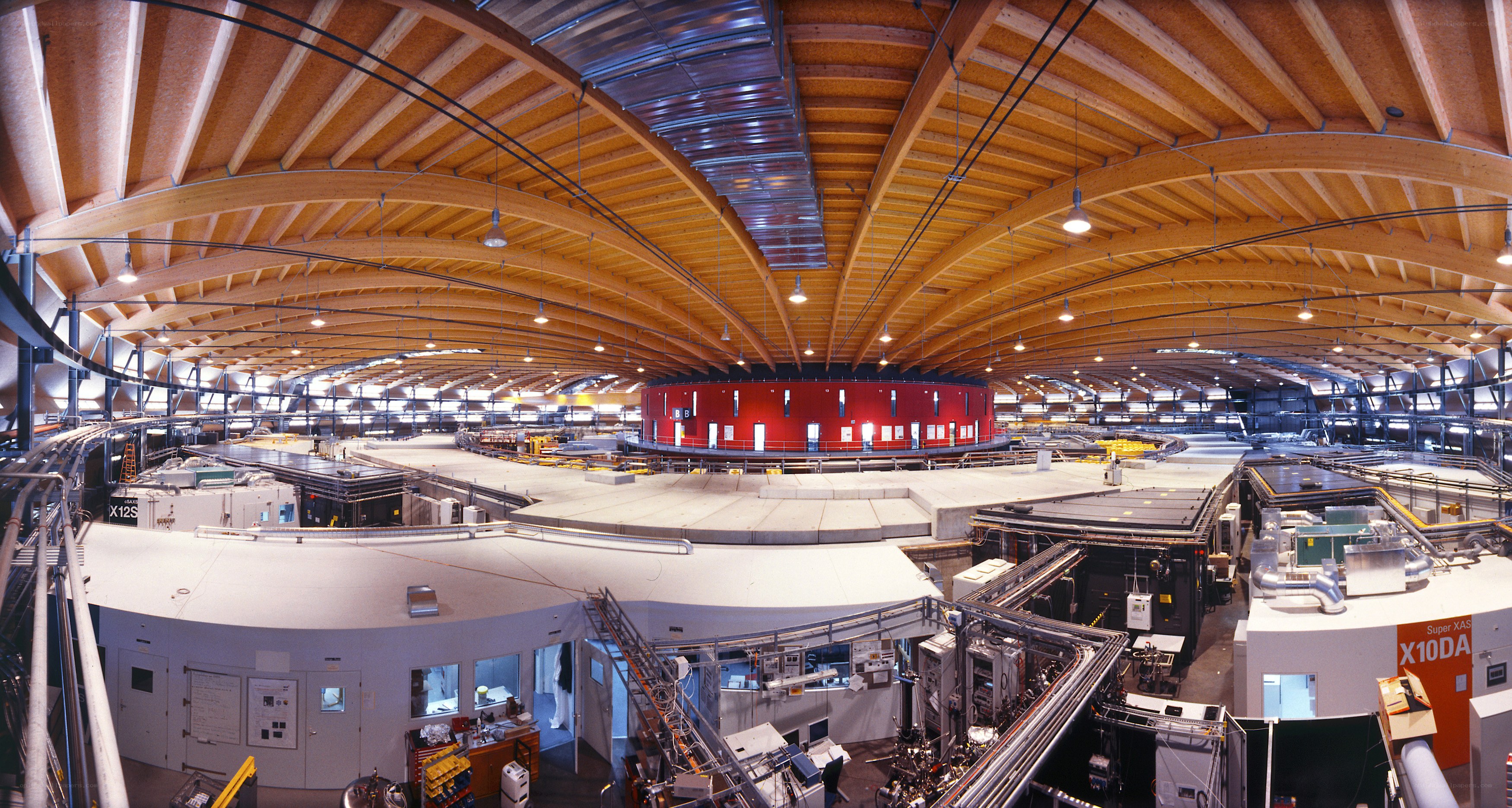 Large particle accelerator hall