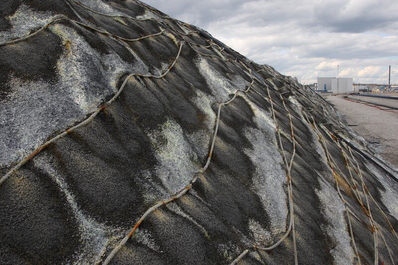 Large pile of industrial material