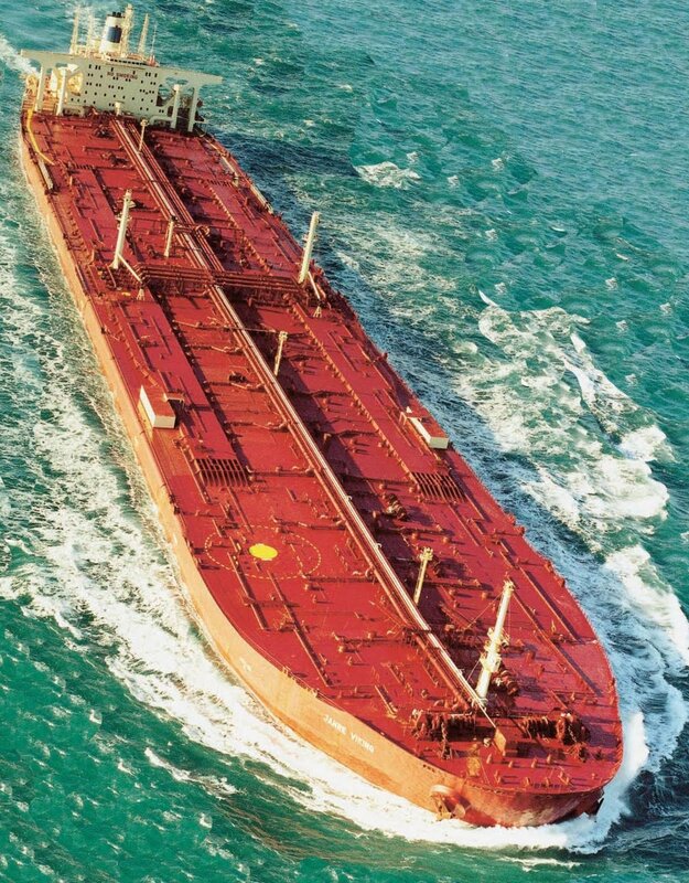 Large Red Tanker Ship