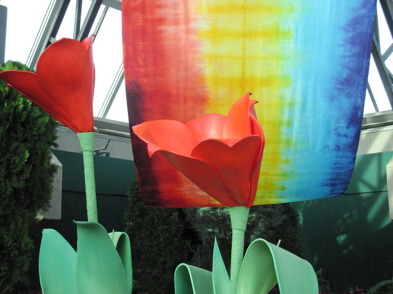 Large Red Tulip Sculptures