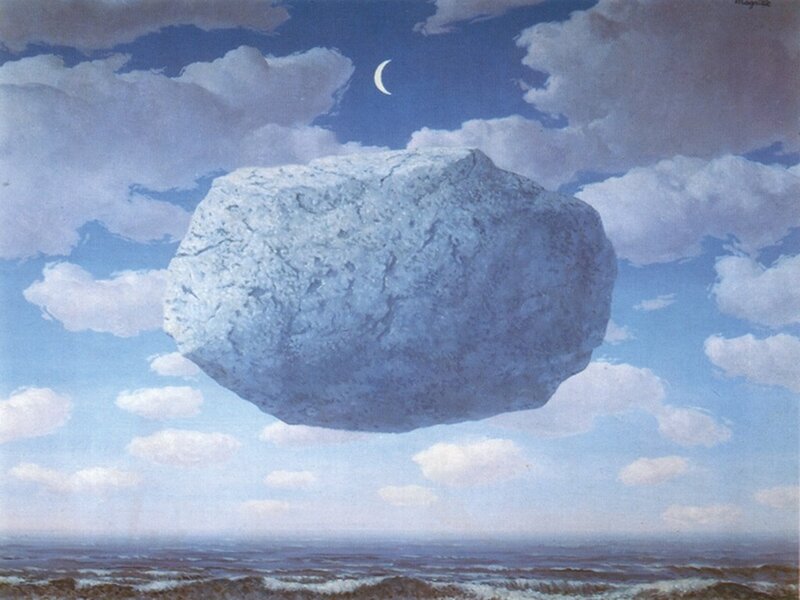 Large Rock Floating in Sky