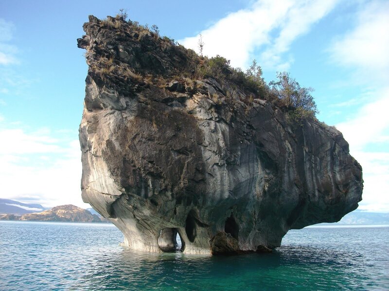 Large Rock Formation — Blue, Serene, Afternoon