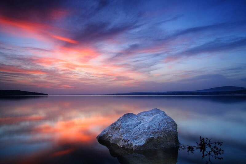 Large Rock in Lake