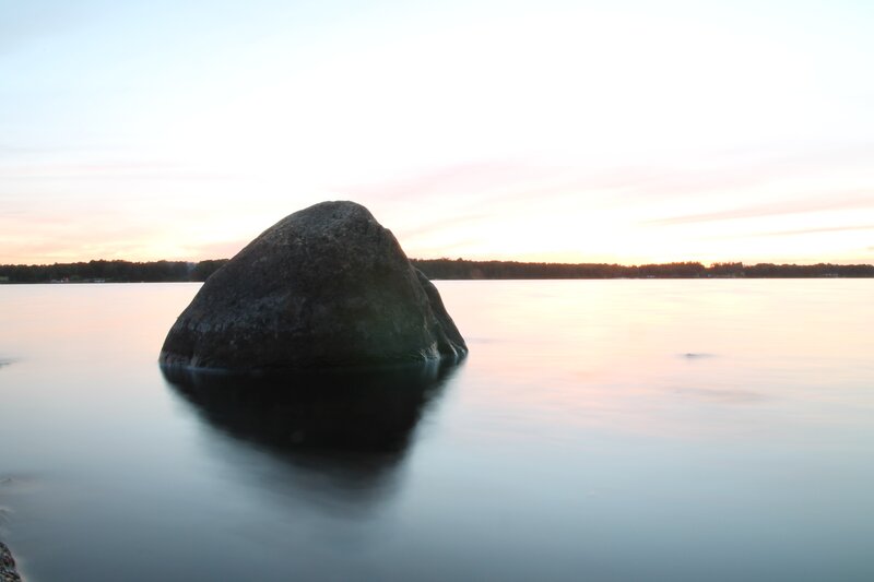 Large Rock in Water