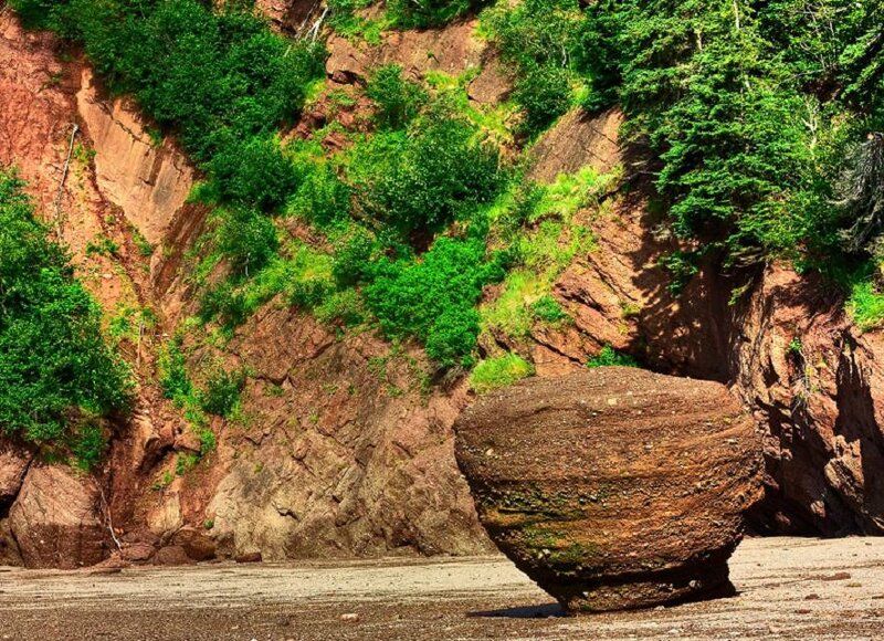 Large Rock on Beach — Brown