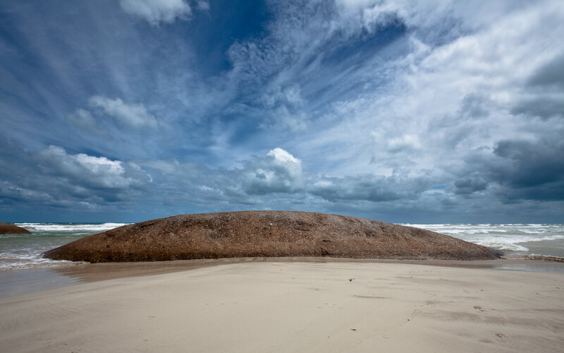 Large Rock on Beach