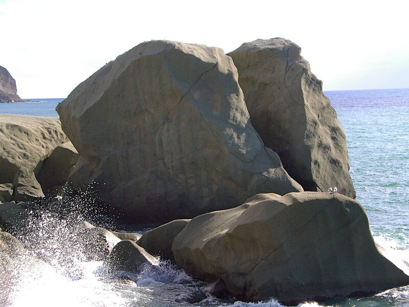 Large rocks at the seashore