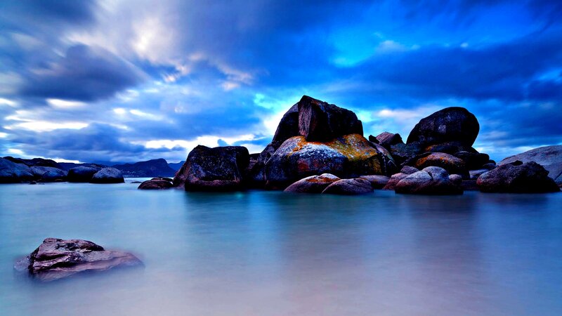 Large Rocks in Calm Water