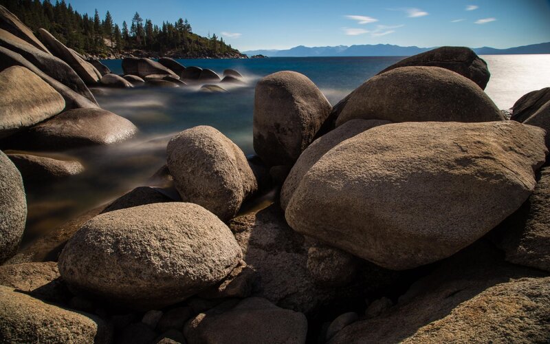 Large Rocks on Lake Shore