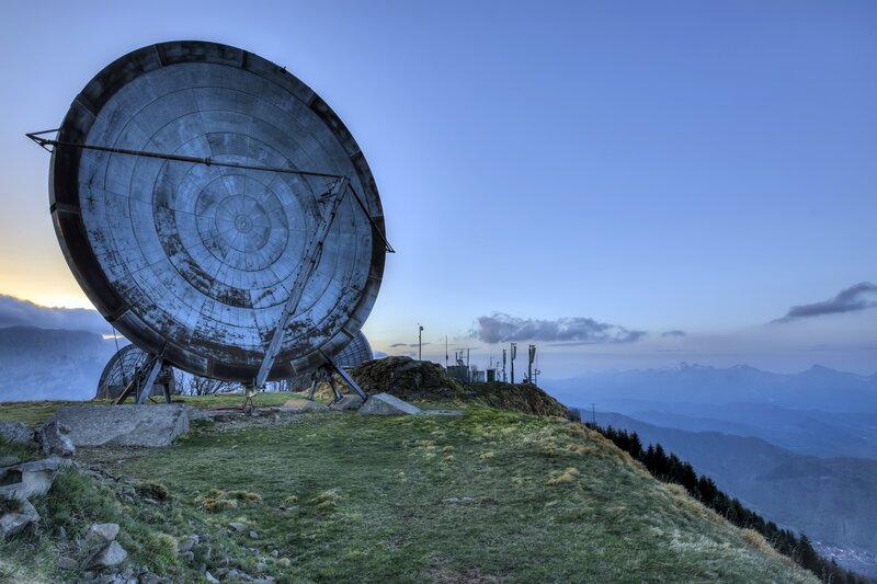 Large Satellite Dish — Blue, Serene