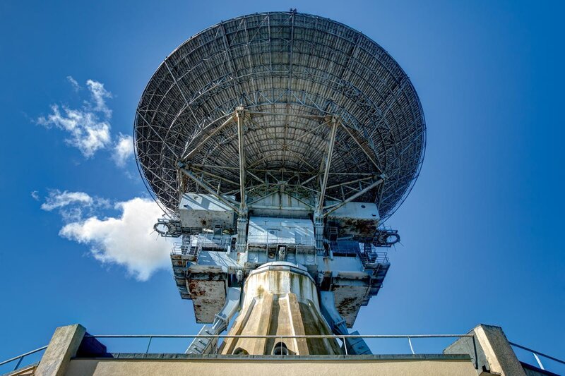 Large Satellite Dish — Blue