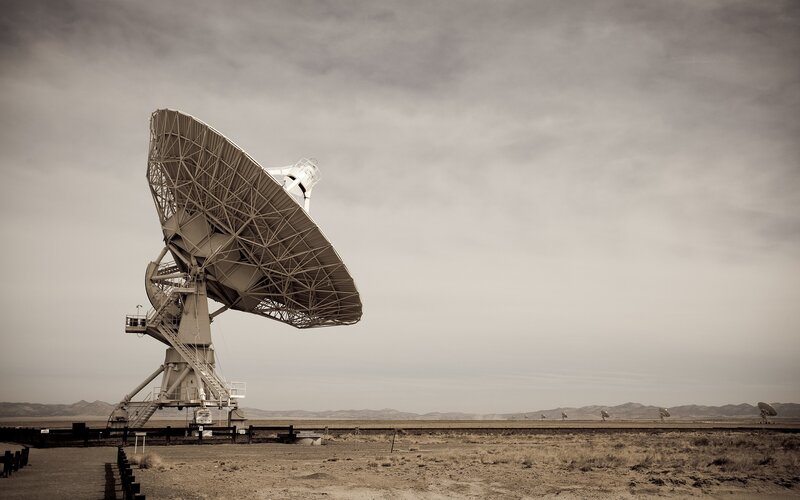 Large Satellite Dish — Brown