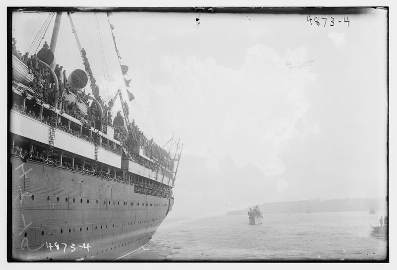 Large ship with passengers