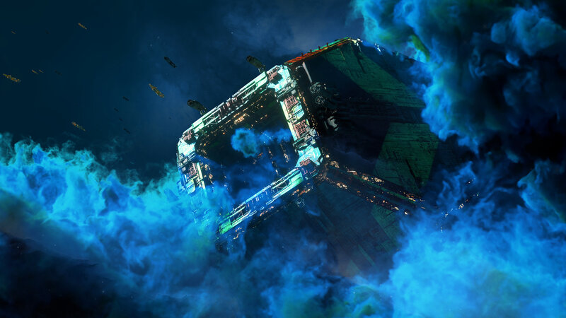 Large Space Station — Blue
