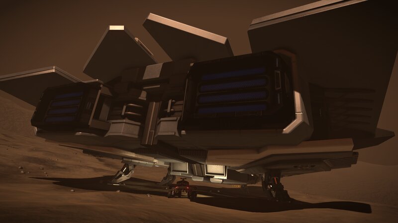 Large Spacecraft on Desert