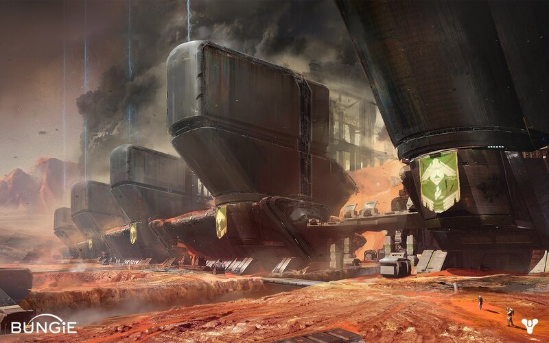 Large Spacecraft on Planet