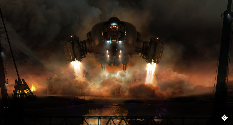 Large Spaceship Launching