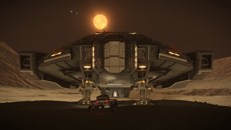 Large Spaceship on Planet Surface