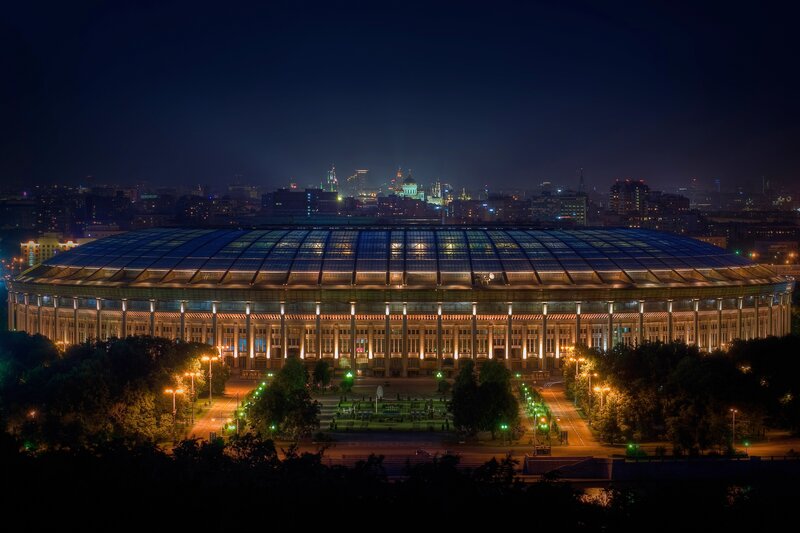 Large Stadium at Night