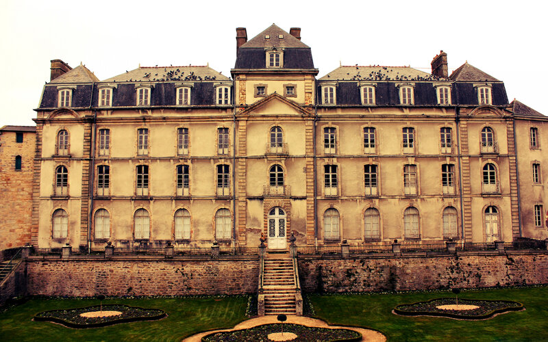 Large Stone Building — Beige