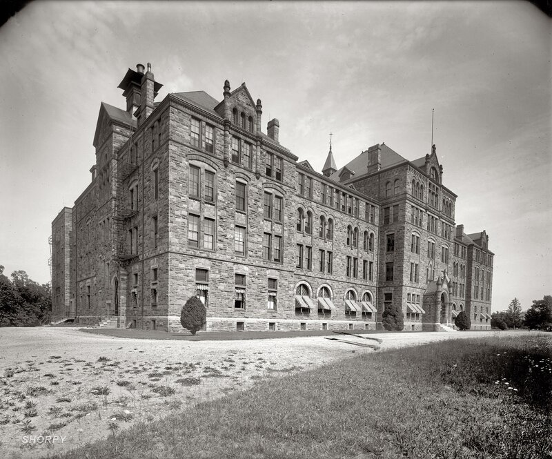 Large Stone Building — Black
