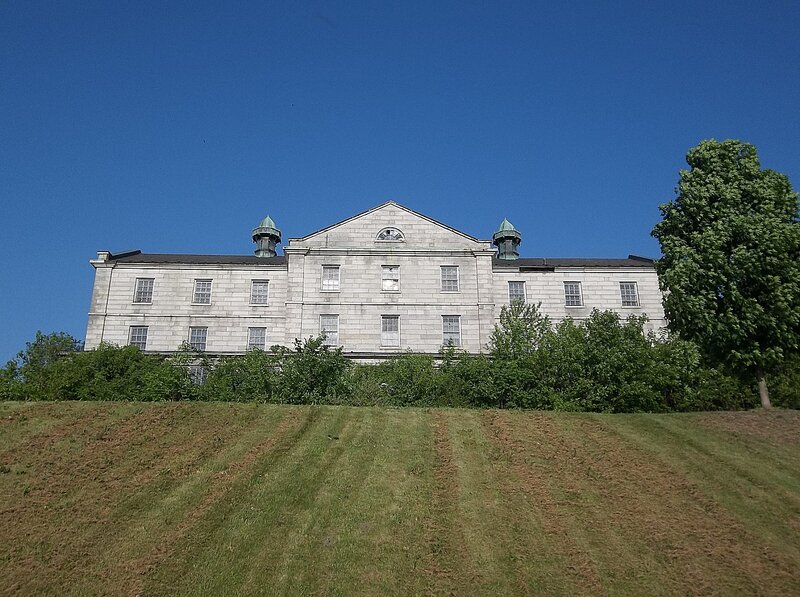 Large Stone Building — Blue