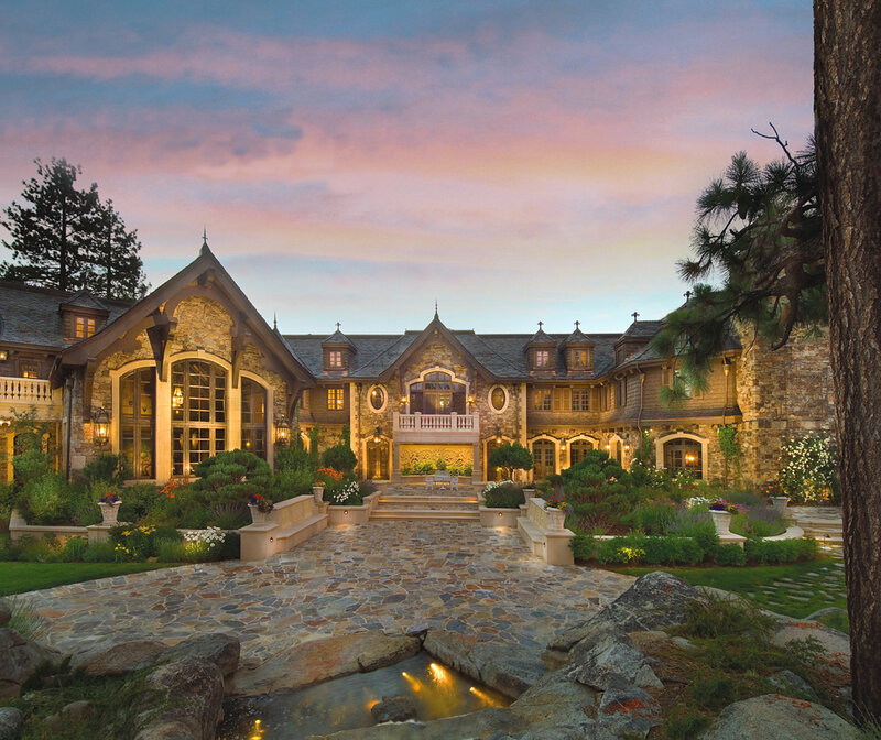 Large Stone House — Blue