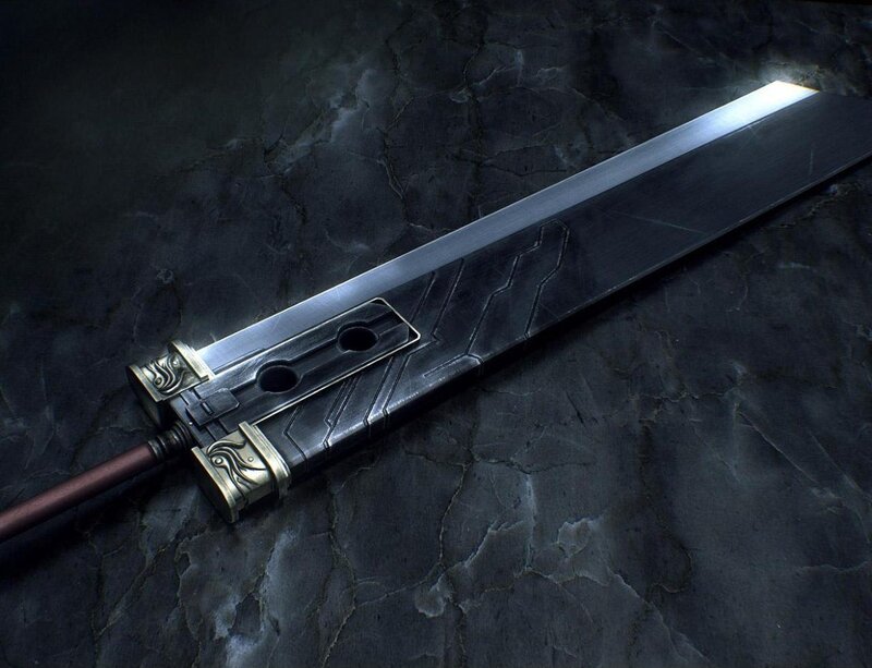 Large sword on dark stone