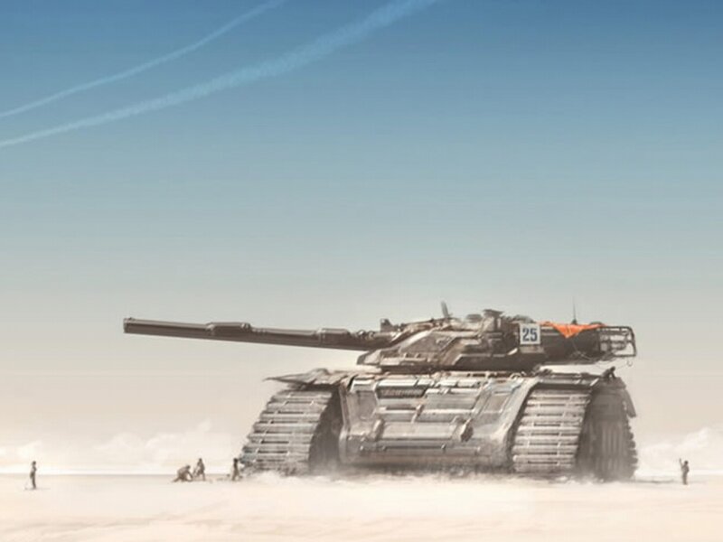 Large Tank in Desert
