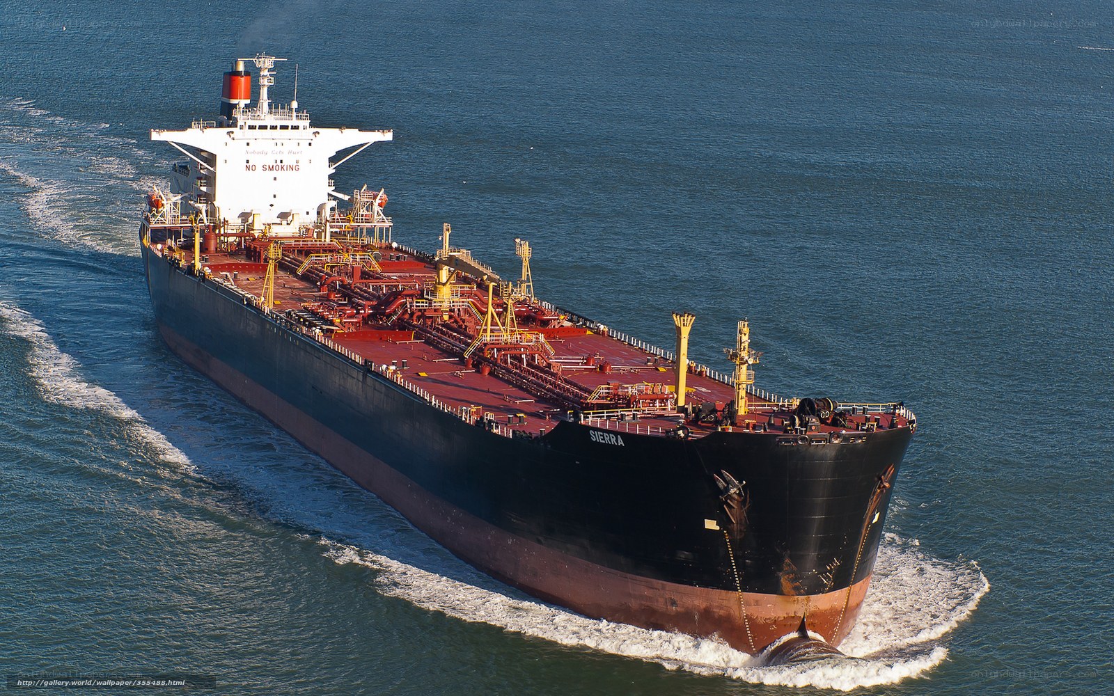 Large tanker ship at sea