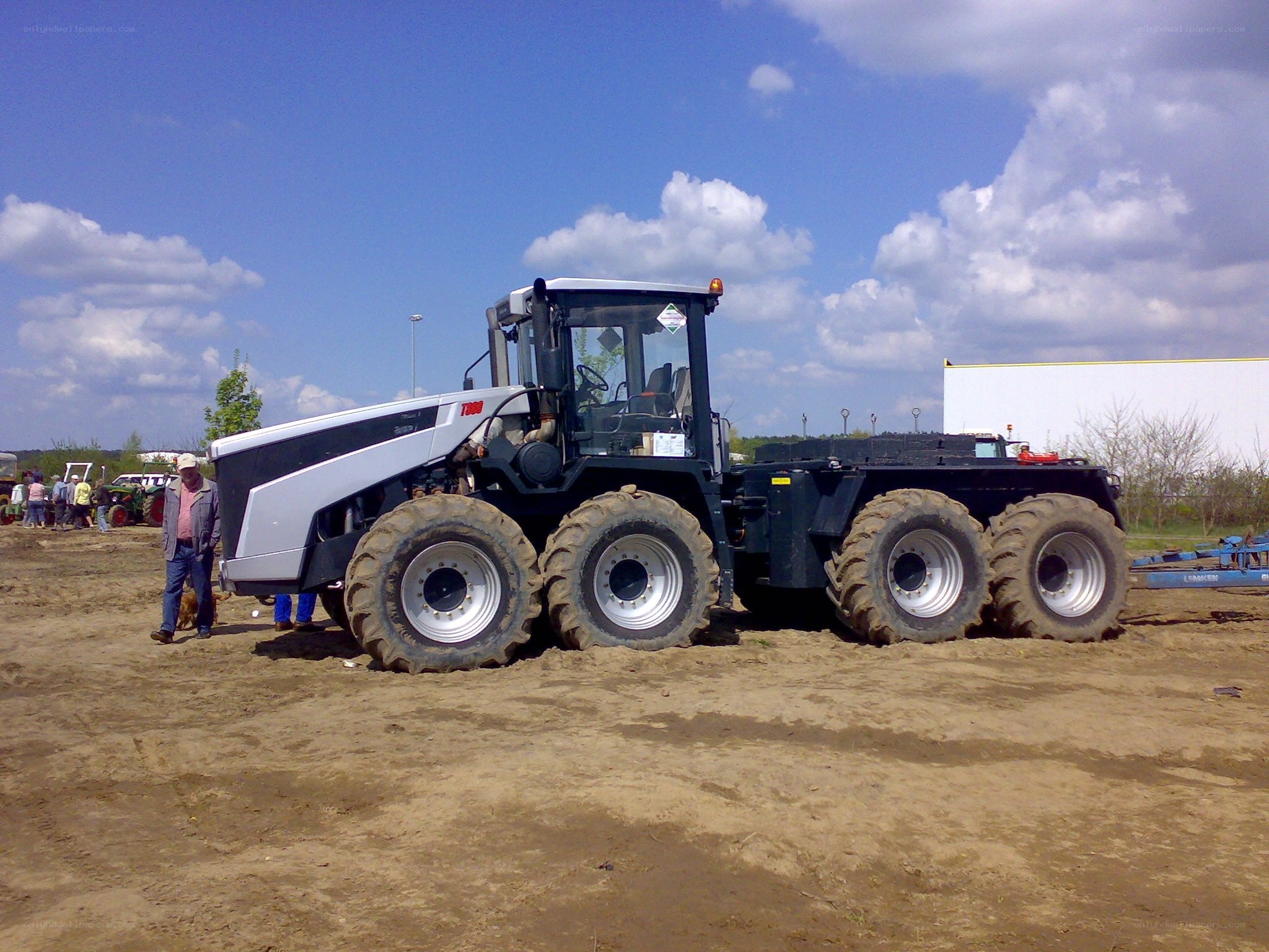 Large tractor on display