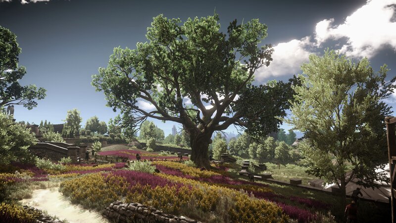 Large Tree in Garden — Green, Serene, Afternoon, 3d Render