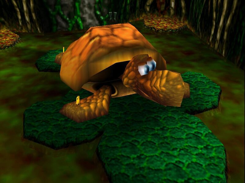 Large Turtle on Lily Pads