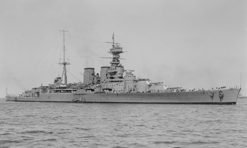 Large Warship at Sea