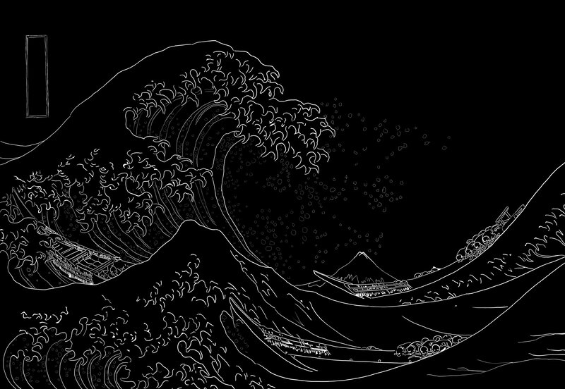 Large Wave with Boats