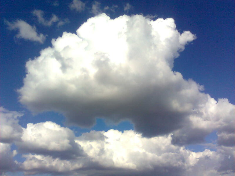 Large White Cloud — Blue, Serene