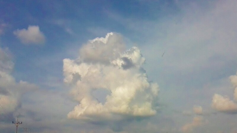 Large White Cloud — Blue
