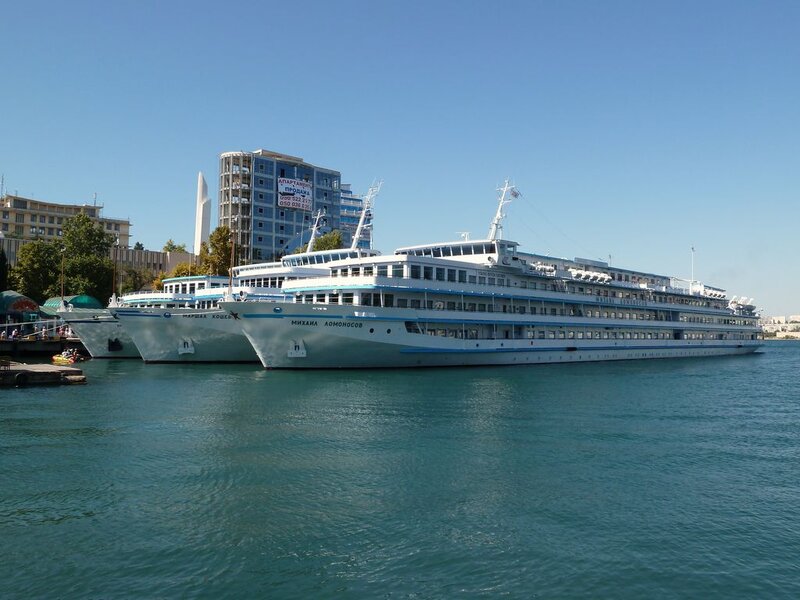 Large White Cruise Ships