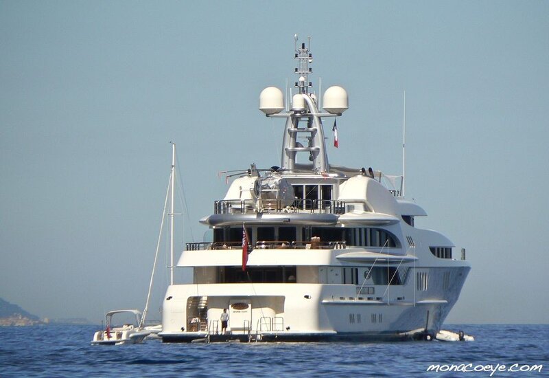 Large white yacht in the sea