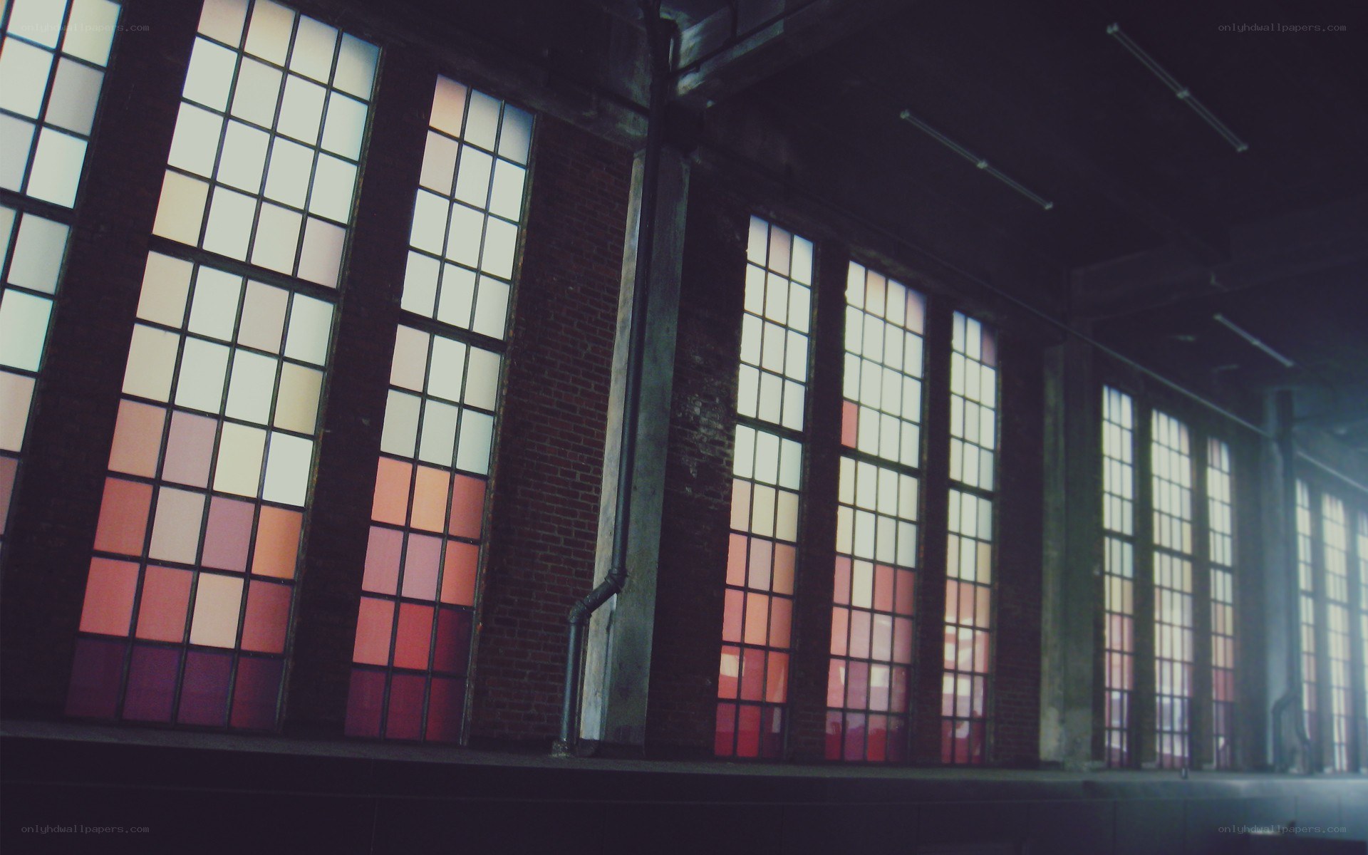 Large windows in an industrial building