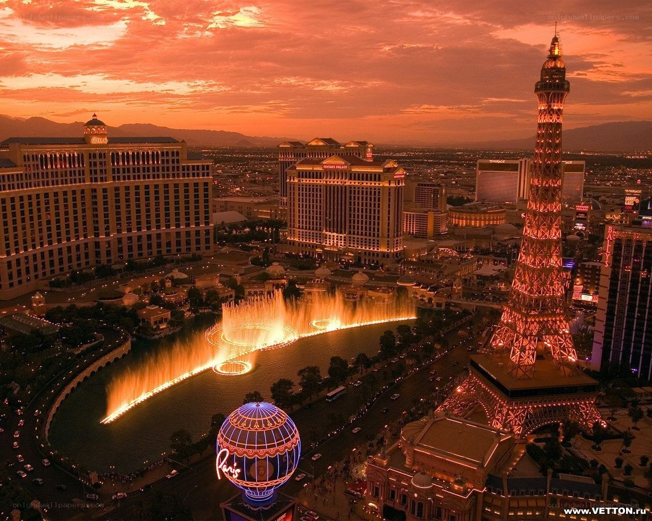 Las Vegas at sunset