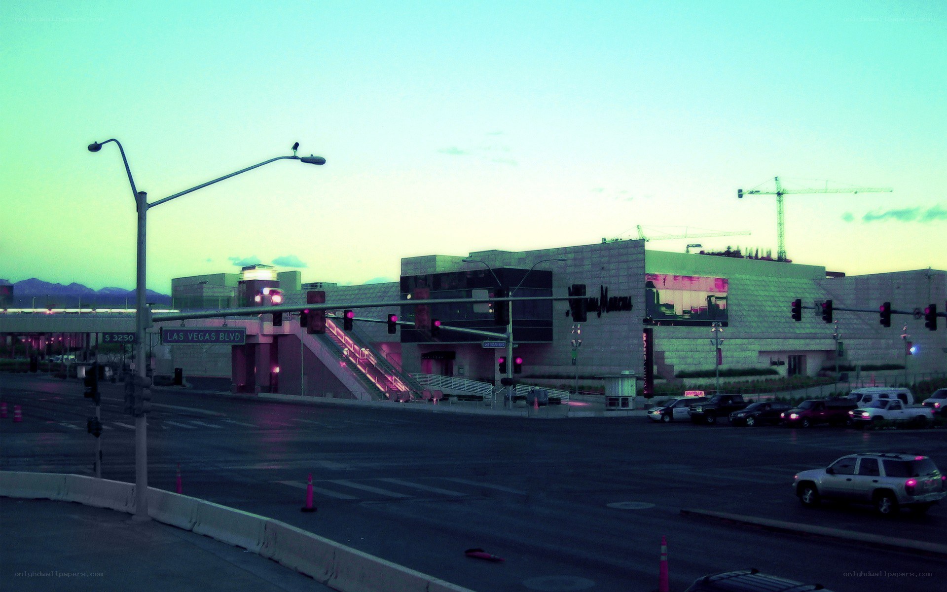 Las Vegas Boulevard at dusk