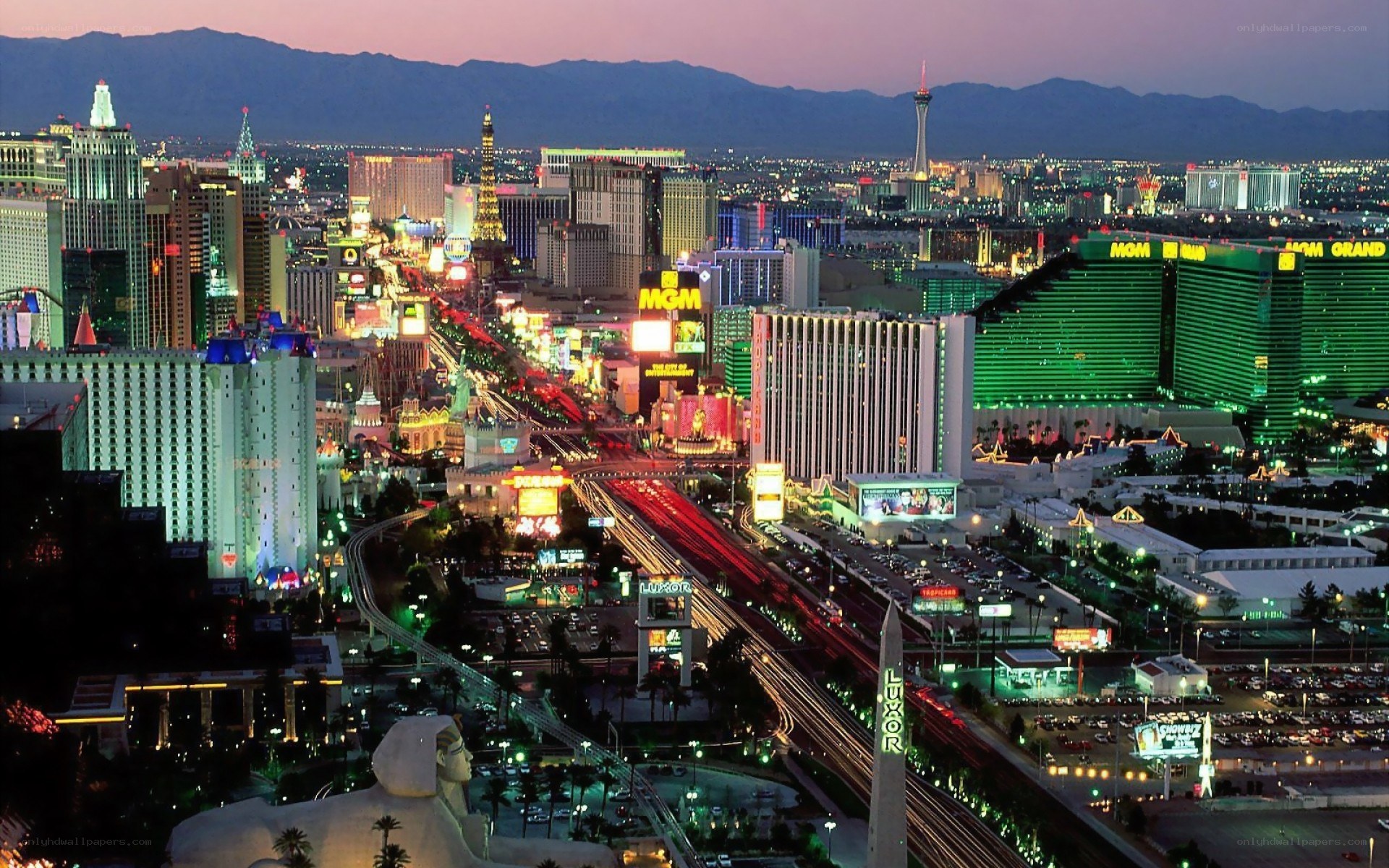 Las Vegas cityscape at dusk